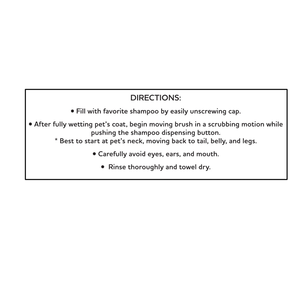 Bathing Palm Dog Brush + Shampoo Dispenser | Dog Grooming Tool Hand Brush