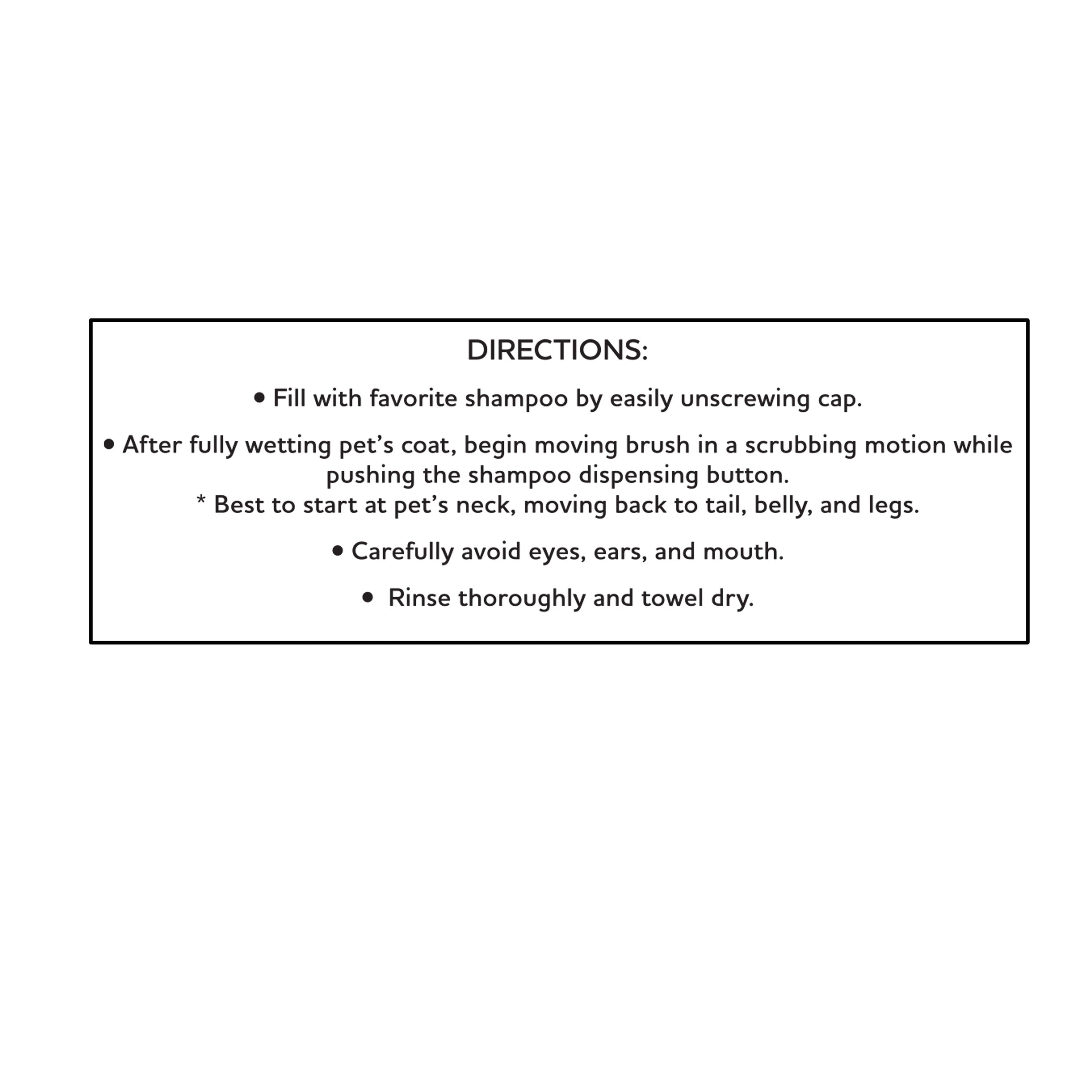 Bathing Palm Dog Brush + Shampoo Dispenser | Dog Grooming Tool Hand Brush